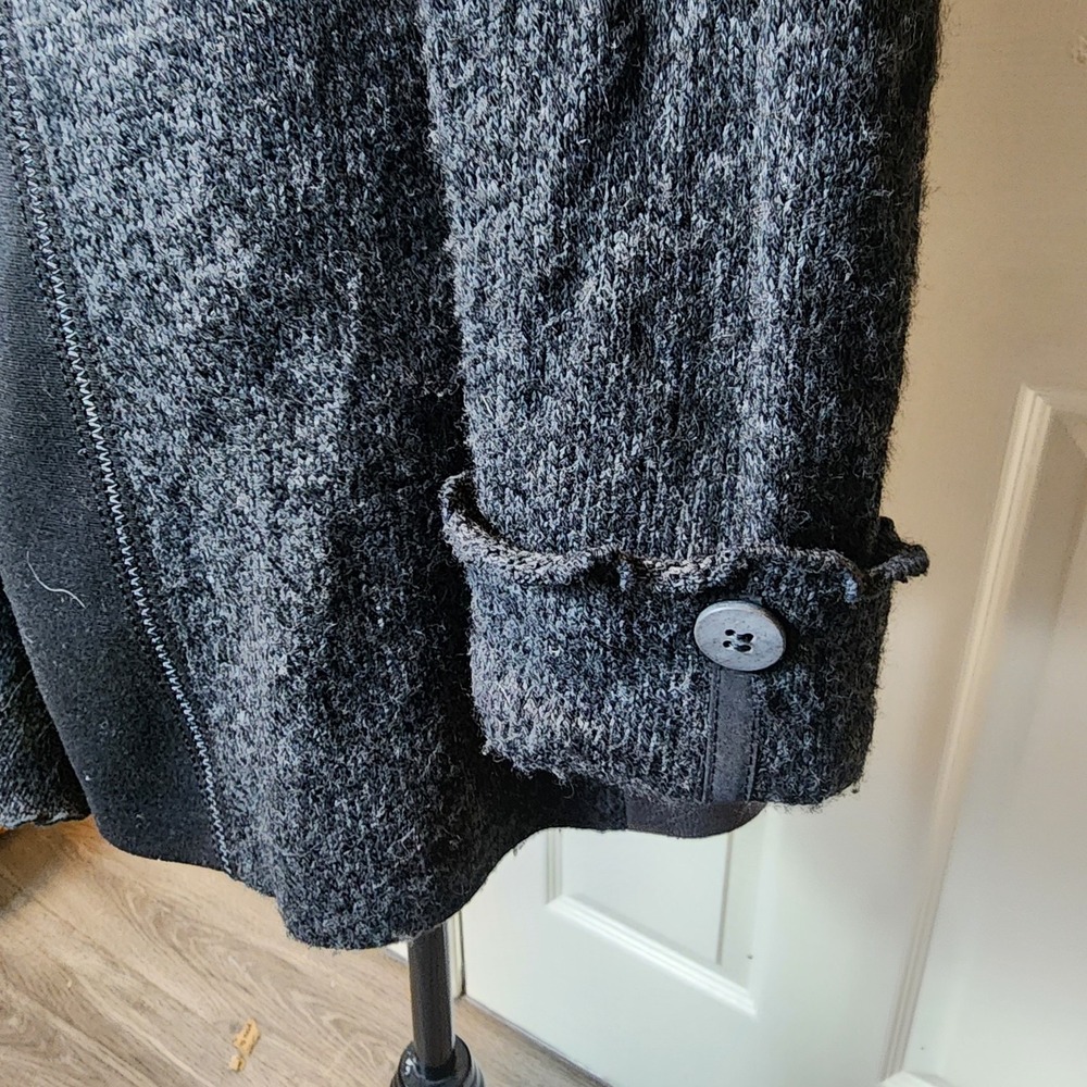 Vex Women's M Black Ruffle Asymmetrical‎ Jacket Whimsigoth Dark Fairy Witchy Y2K - Picture 5 of 16